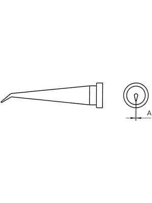 Weller - LT 1LX - Soldering tip Conical long, curved, LT 1LX, Weller