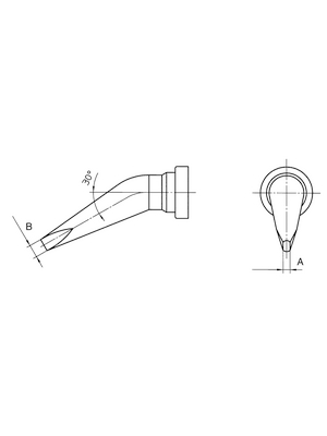 Weller - LT 4X - Soldering tip Chisel-shaped, bent 30, LT 4X, Weller