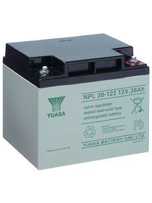 Yuasa - NPL38-12I - Lead-acid battery 12 V 38 Ah, NPL38-12I, Yuasa