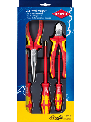 Knipex - 00 20 13 - VDE tool set 5 p. VDE, 00 20 13, Knipex