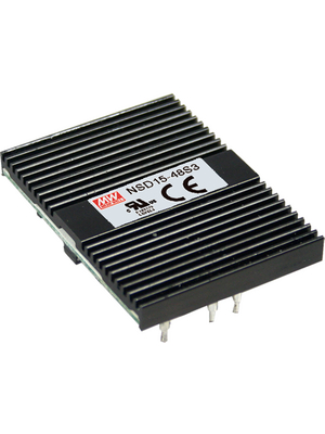 Mean Well - NSD15-12S12 - DC/DC converter 9.4...36 VDC 12 VDC, NSD15-12S12, Mean Well