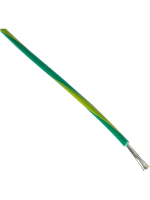 Alpha Wire - 3073 GY001 - Stranded wire, 0.50 mm2, green-yellow Stranded tin-plated copper wire PVC, 3073 GY001, Alpha Wire