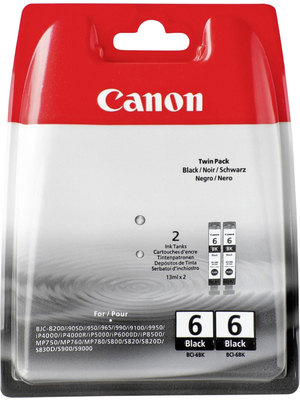 Canon Inc - 4705A046 - Ink twin pack BCI-6 black, 4705A046, Canon Inc