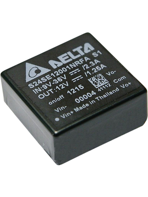 Delta-Electronics - S24DE12001NDFA - DC/DC converter 9...36 VDC 12 VDC 30 W, S24DE12001NDFA, Delta-Electronics