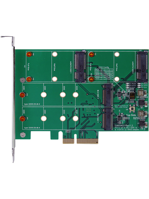 Exsys - EX-3649 - PCIe RAID card for mSATA, EX-3649, Exsys