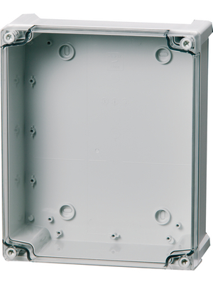 Fibox - TA 292411T enclosure - Plastic enclosure grey, RAL 7035 239 x 107 mm ABS IP 65, Grey base with transparent cover, TA 292411T enclosure, Fibox