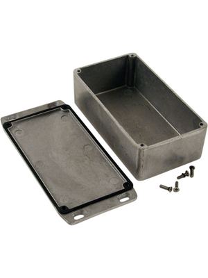 Hammond - 1590WP1FL - Metal enclosure, Natural aluminum, 83 x 153.4 x 46 mm, Die cast aluminium, IP 65, 1590W, 1590WP1FL, Hammond