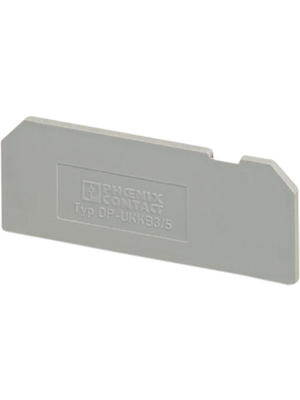 Phoenix Contact - DP-UKKB 3/ 5 - Spacer plate 67 x 2.5 x 25 mm grey, DP-UKKB 3/ 5, Phoenix Contact