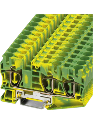 Phoenix Contact - ST 10-TWIN-PE - Feed-through terminal block N/A green-yellow, 0.2...10.0 mm2, 3035302, ST 10-TWIN-PE, Phoenix Contact