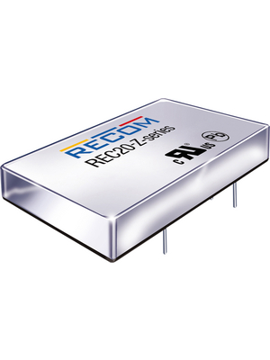 Recom - REC20-2412DZ - DC/DC converter 9...36 VDC -12...+12 VDC, REC20-2412DZ, Recom