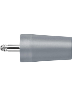 Schtzinger - SURB 2112 NI / GR - Safety adapter ? 4 mm grey 1000 V, 32 A, CAT II 45.6 mm, SURB 2112 NI / GR, Schtzinger