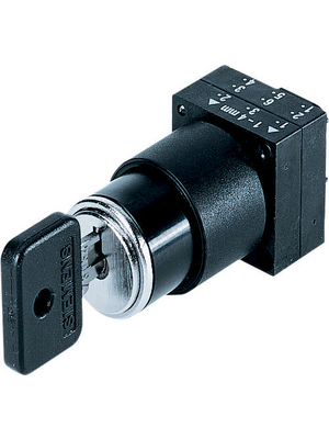 Siemens - 3SB3000-3DJ11 - Key Switch I-0-II, Lock O.M.R. 73034, Latching function, 3SB3000-3DJ11, Siemens