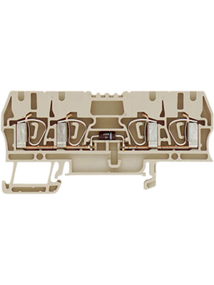 Weidmller - ZDU 2.5/2X2AN/D+ - 1650340000 - Terminal block Z Series N/A Dark Beige, 0.5...2.5 mm2, ZDU 2.5/2X2AN/D+ - 1650340000, Weidmller