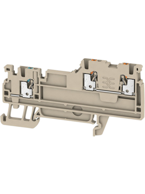 Weidmller - AIO21 1.5 SO - 1992240000 - Terminal Block Dark Beige, 0.5...1.5 mm2, AIO21 1.5 SO - 1992240000, Weidmller