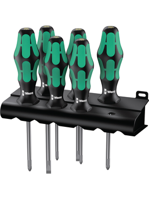 Wera - 335/350/355/6 Lasertip Rack - Screwdriver set 6 p., 335/350/355/6 Lasertip Rack, Wera