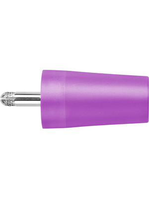 Schtzinger - SURB 2112 NI / VI - Safety adapter ? 4 mm violet 1000 V, 32 A, CAT II 45.6 mm, SURB 2112 NI / VI, Schtzinger