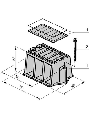 Pentair Schroff - 20100-028 - Bracket for busbar black, 20100-028, Pentair Schroff