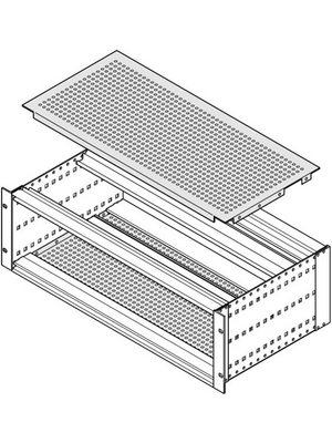 Pentair Schroff - 21500-037 - Cover Plate 84 TE, 21500-037, Pentair Schroff