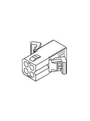 Molex - 2004-R1 / 0306-1044 - Crimp housing Pitch3.68 mm Poles 2 x 2 Standard .062", 2004-R1 / 0306-1044, Molex