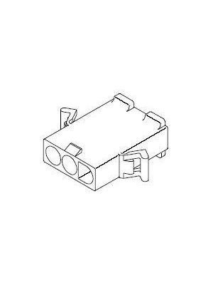 Molex - 3191-03P/1909-2038 - Plug housing, panel Pitch6.71 mm Poles 1 x 3 Standard .093", 3191-03P/1909-2038, Molex