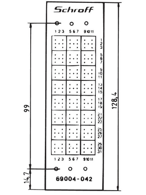 Pentair Schroff - 69004-042 - Drilling Template, 69004-042, Pentair Schroff