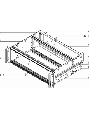 Pentair Schroff - 21500-067 - 19'' Subrack 3 HE/36 TE, 21500-067, Pentair Schroff