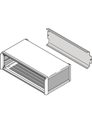 Pentair Schroff - 24576-086 - Rear hood, 3 HE, 42 TE, 24576-086, Pentair Schroff