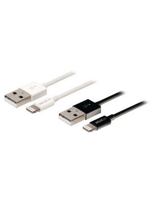 Valueline - VLMB39300W10 - Sync and Charge Cable, Apple Lightning 8-Pin 1 m, VLMB39300W10, Valueline