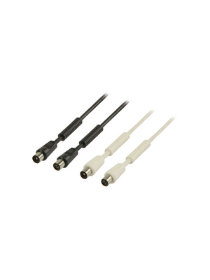 Valueline - VLSB40010W10 - Antenna Cable Coax Male / Coax Female, VLSB40010W10, Valueline