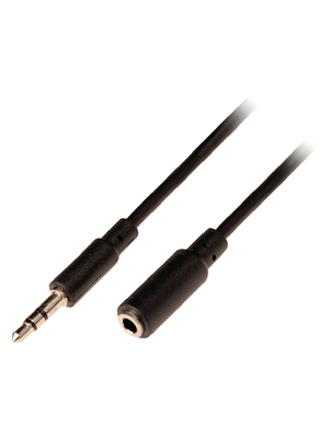 Valueline - VLAP22050B100 - Stereo Audio Extension Cable 10.0 m black, VLAP22050B100, Valueline