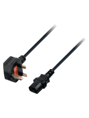 Valueline - VLEP11100B100 - Power Cable UK Male IEC-320-C13 10.0 m, VLEP11100B100, Valueline