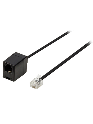 Valueline - VLTP90205B100 - Telecom Cable 10.0 m black, VLTP90205B100, Valueline