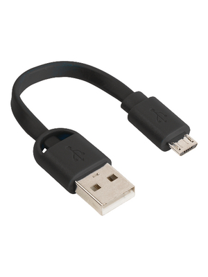 Sweex Europe BV - SMCA0201-00 - USB 2.0 Cable 0.06 m black, SMCA0201-00, Sweex Europe BV