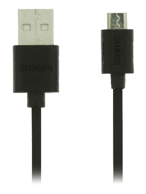 Sweex Europe BV - SMCA0202-00 - USB 2.0 Cable 1.00 m black, SMCA0202-00, Sweex Europe BV