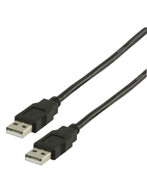 Valueline - VLCP60000B20 - USB 2.0 Cable A Male - A Male 2.00 m black, VLCP60000B20, Valueline