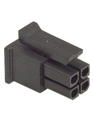 Molex - 43025-0400 - Female contact housing dual row Pitch3 mm Poles 2 x 2 Micro-Fit, 43025-0400, Molex