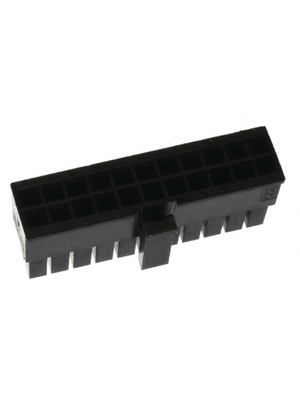 Molex - 43025-2200 - Female contact housing dual row Pitch3 mm Poles 2 x 11 Micro-Fit, 43025-2200, Molex