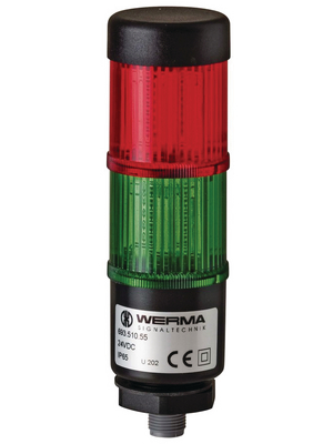 Werma - 693 510 55 - Signalling column Kompakt 36, red / green, 24 VDC, 693 510 55, Werma