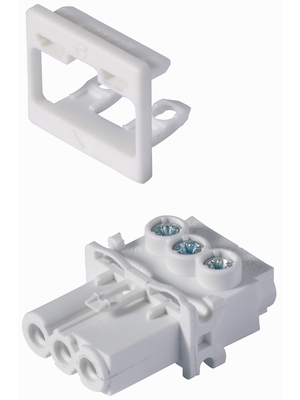 Wieland - GST15I3S B1 U W WS - Socket, protruding socket L1-N-PE Screw Connection, GST15I3S B1 U W WS, Wieland