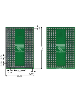 Roth Elektronik - RE945-S1 - Prototyping board FR4 epoxy fibre-glass + HAL, RE945-S1, Roth Elektronik