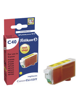 Pelikan - 4103277 - Ink cartridge CLI-521Y yellow, 4103277, Pelikan