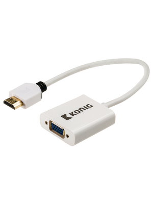 Koenig - KNM34900W02 - Monitor cable 0.20 m white, KNM34900W02, K?nig