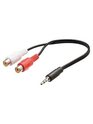 Valueline - VLAP22250B02 - Stereo Audio Cable 0.20 m black, VLAP22250B02, Valueline