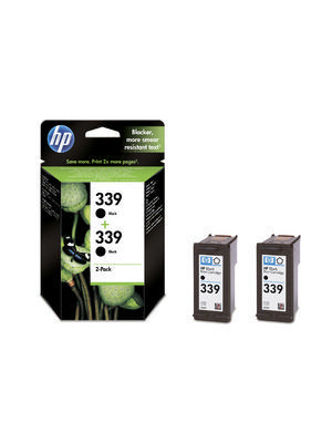 Hewlett Packard (DAT) - C9504EE - Ink twinpack 339 black, C9504EE, Hewlett Packard (DAT)