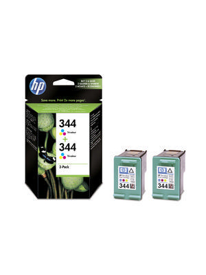 Hewlett Packard (DAT) - C9505EE - Ink twinpack 344 multicoloured, C9505EE, Hewlett Packard (DAT)