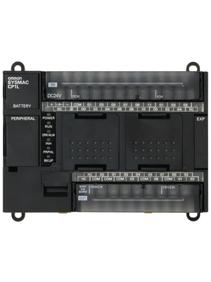 Omron Industrial Automation - CP1L-M30DT1-D - Programmable logic controller CP1, 18 DI, 1 AI (Potentiometer 8 Bit), 2 HS, 12 TO, CP1L-M30DT1-D, Omron Industrial Automation