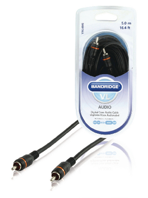 Bandridge - VAL4805 - Audio cable 5.00 m black, VAL4805, Bandridge