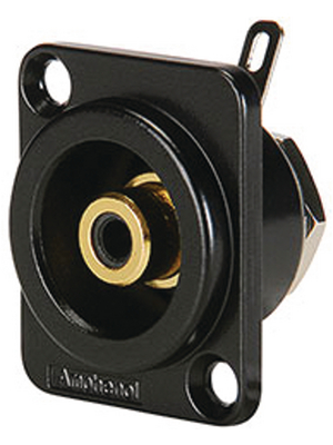 Amphenol - ACJB-BLK - RCA Panel-mount socket black, ACJB-BLK, Amphenol