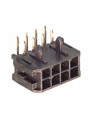 Molex - 43045-0800 - Male connector dual row 90 Pitch3 mm Poles 2 x 4 Micro-Fit, 43045-0800, Molex