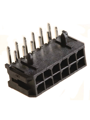 Molex - 43045-1200 - Male connector dual row 90 Pitch3 mm Poles 2 x 6 Micro-Fit, 43045-1200, Molex